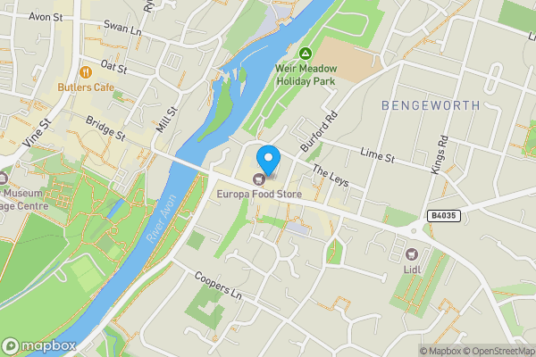 Map location for Goodwin Gardens, Lower Leys, Evesham, Worcestershire, WR11 3DP