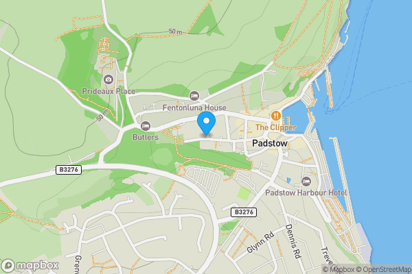 Map location for Mally Moo 4A Ruthys Lane, Padstow, Cornwall, PL28 8AZ