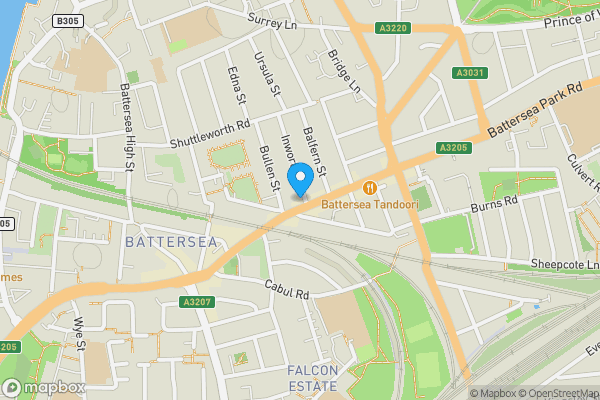 Map location for Roof Space, 298 Battersea Park Road, Battersea, London, SW11 3BT