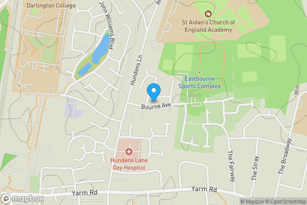 Map location for 21 Bourne Avenue, Darlington, County Durham, DL1 1LJ