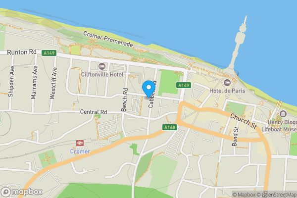 Map location for 20 Cabbell Road, Cromer, Norfolk NR27 9HX
