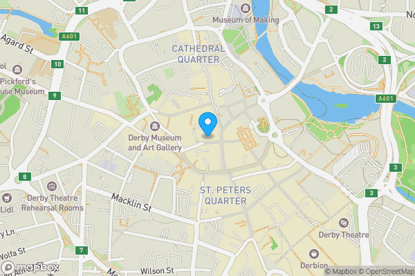 Map location for 3 - 5 St. James Street, Derby, Derbyshire DE1 1QT