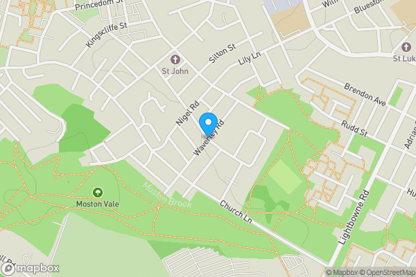 Map location for Waverley Road, Moston, Greater Manchester, M9