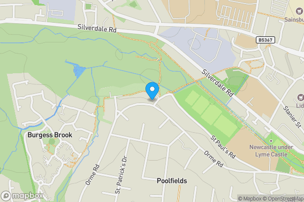 Map location for 136 Orme Road, Newcastle, ST5 2PD