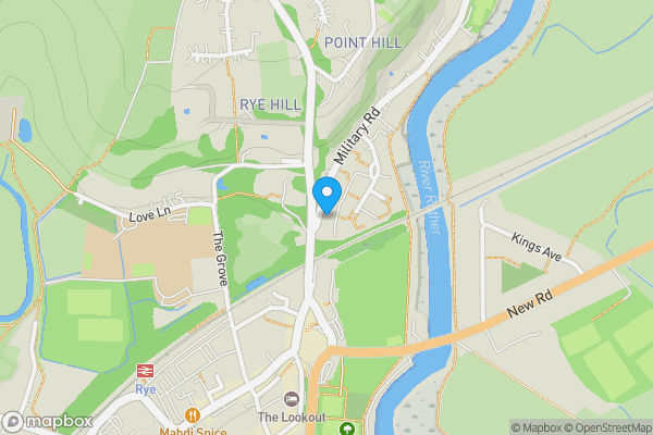 Map location for 19 Military Road, Rye, East Sussex, TN31 7NX