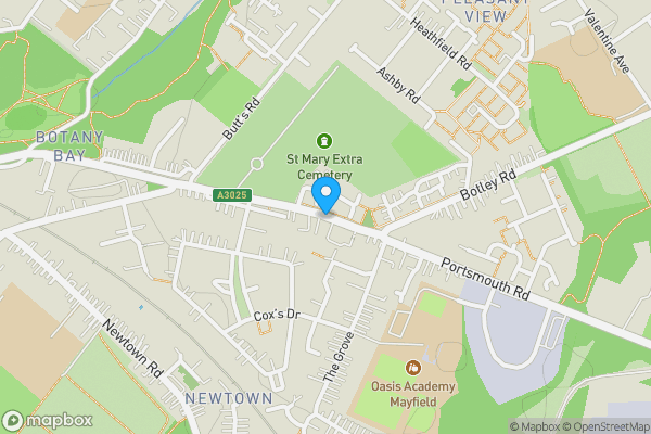 Map location for Portsmouth Road, Southampton, Hampshire, SO19 9AT