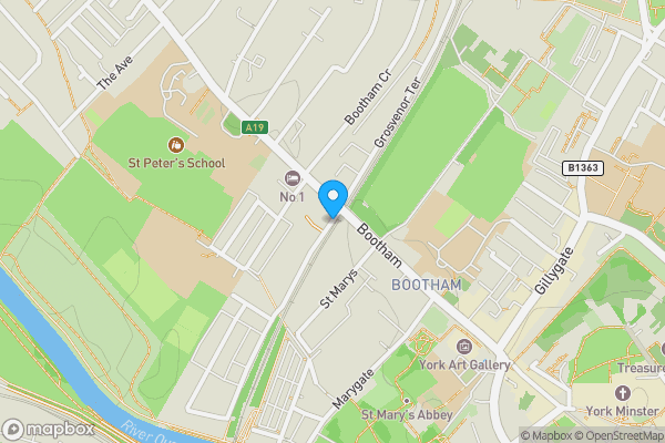 Map location for Bootham Terrace, York, North Yorkshire, YO30 7DP