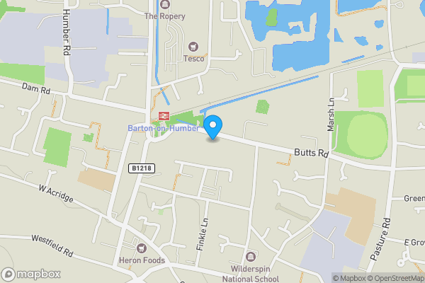 Map location for Butts Road, BARTON-UPON-HUMBER, South Humberside, DN18 5JH