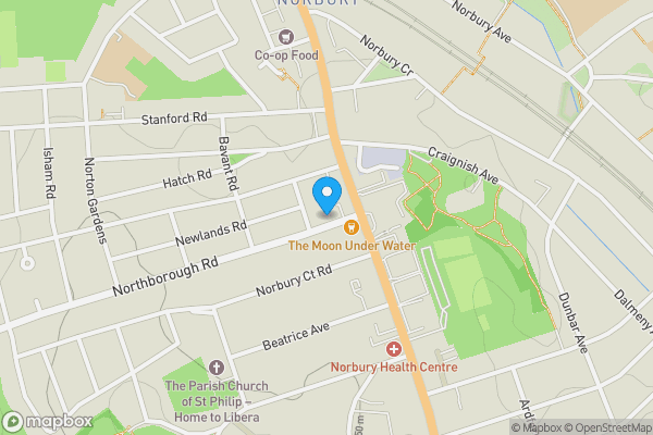 Map location for 13 Northborough Road, Norbury, London