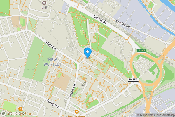 Map location for New Wortley Labour Club, Oak Road Armley, Leeds, LS12 2HJ