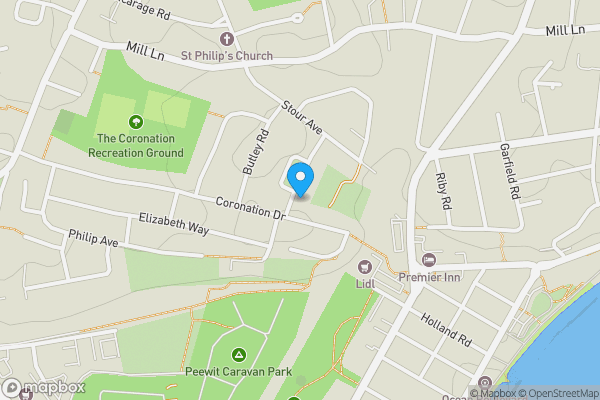 Map location for 25 Waveney Road, Felixstowe, Suffolk, IP11 2NT