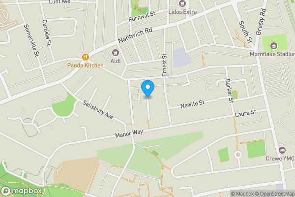 Map location for Atholl Avenue, Crewe