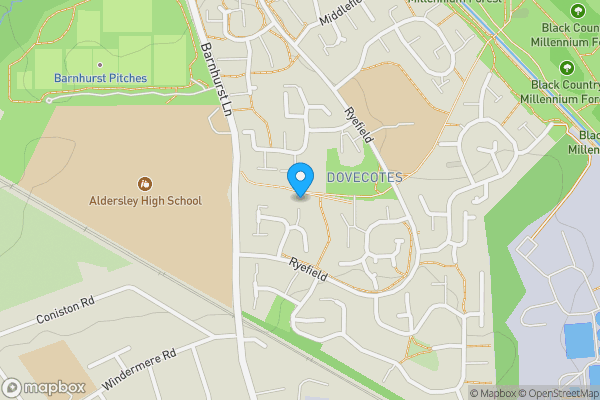 Map location for Long Furrow, Wolverhampton, West Midlands, WV8 1UP