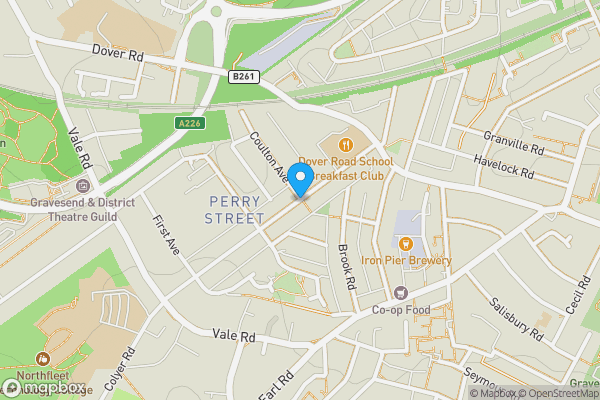 Map location for Park Avenue, GRAVESEND, Kent, DA11 8DN