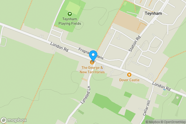 Map location for The George Inn, 76, London Road, SITTINGBOURNE, Kent, ME9 9QH