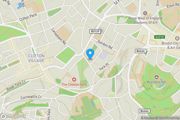 Map location for Top Floor Flat, 22, Richmond Terrace, Clifton, Bristol, BS8 1AA