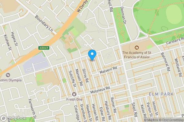 Map location for 12 Millvale Street, Liverpool, Merseyside, L6 6BB L6 6BB