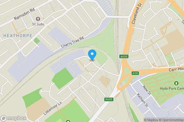 Map location for Land North of Roberts Road, Doncaster, South Yorkshire, DN4 0JF