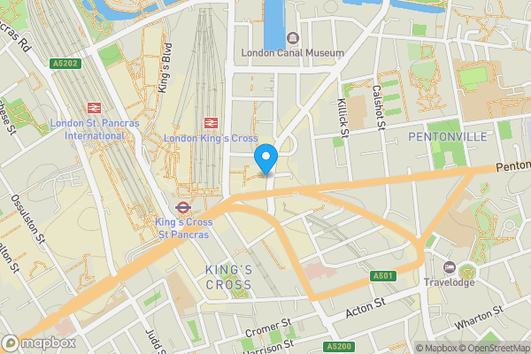 Map location for Flat 1, 7A Caledonian Road, Islington, London N1 9DX