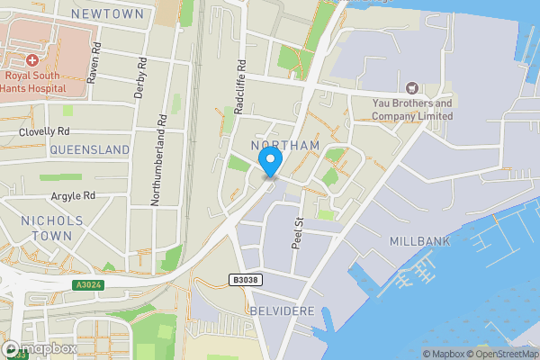 Map location for Northam Road, SOUTHAMPTON, SO14 0QE