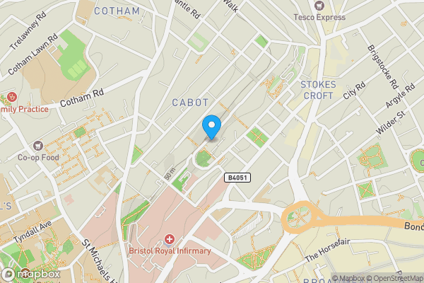 Map location for Flat 105, Carolina House Dove Street, Bristol, Somerset, BS2 8LP