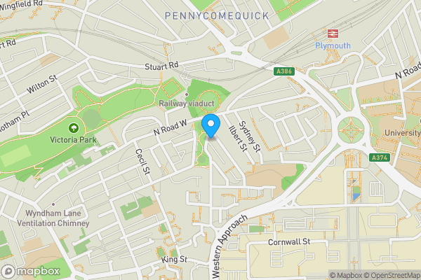 Map location for Ground Floor Flat 8 Patna Place, Plymouth, Devon, PL1 5AY