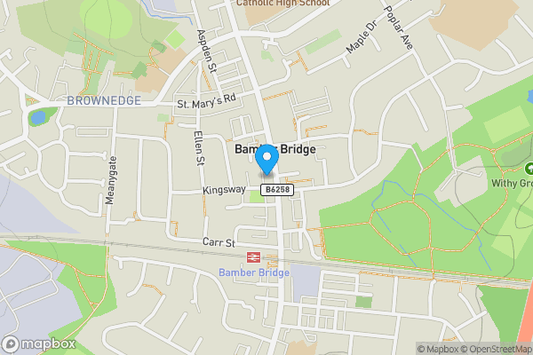 Map location for 196 Station Road, Bamber Bridge, Preston, PR5 6TP