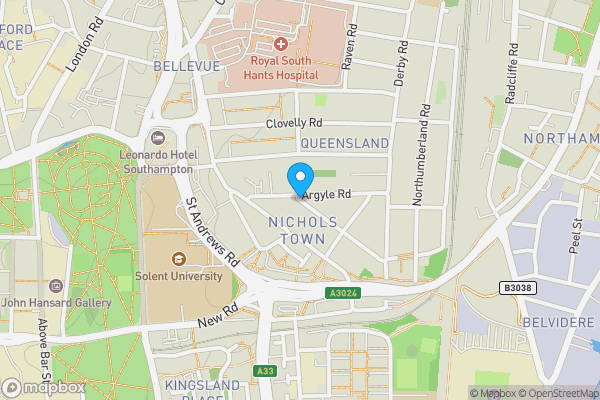 Map location for Northbrook Road, Southampton, SO14 0BT