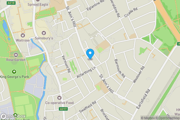 Map location for St. Ann's Hill, London, Greater London, SW18 2EZ