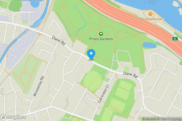 Map location for Dane Road, Sale, Greater Manchester, M33