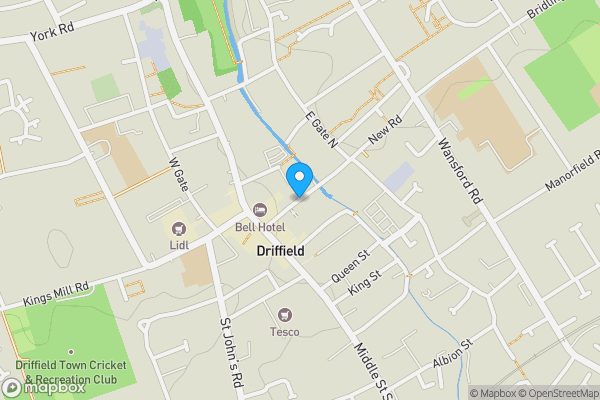Map location for 12 & 12A Exchange Street, Driffield, East Yorkshire, YO25 6LJ