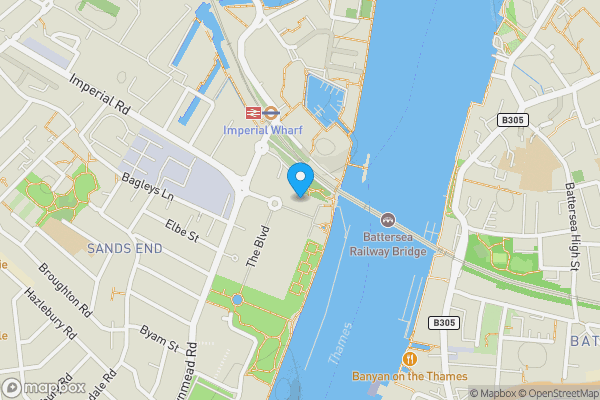 Map location for Harbour Reach, The Boulevard, Imperial Wharf, London, SW6