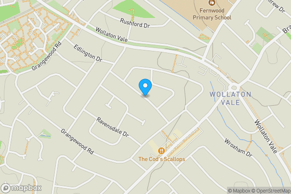 Map location for Templeoak Drive, NOTTINGHAM, Nottinghamshire, NG8 2SE