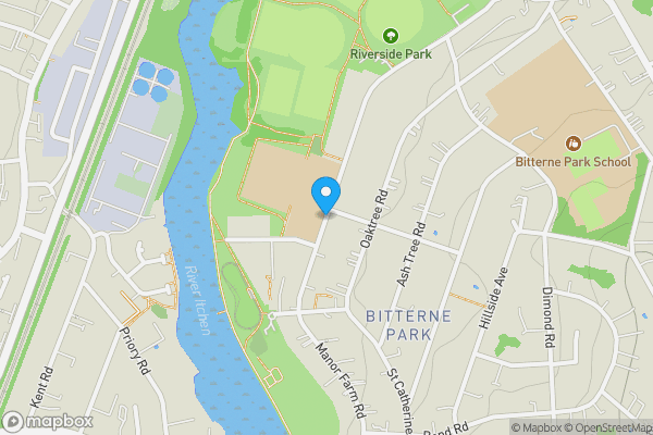 Map location for Manor Farm Road, Bitterne Park, Hampshire, SO18 1NY