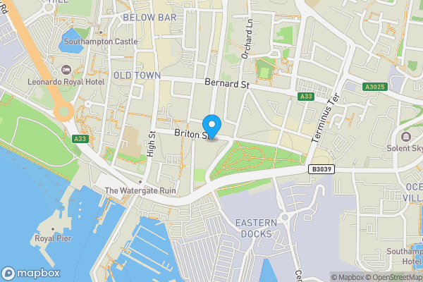 Map location for Flat 63 Oceana Boulevard, Briton Street, Southampton, Hampshire, SO14 3HU