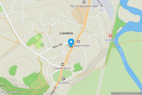 Map location for 42 Rhosmaen Street, Llandeilo, SA19 6HD