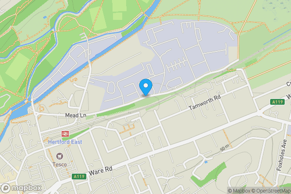 Map location for Collier House, Mead Lane, Hertford, Hertfordshire, SG13 7AX