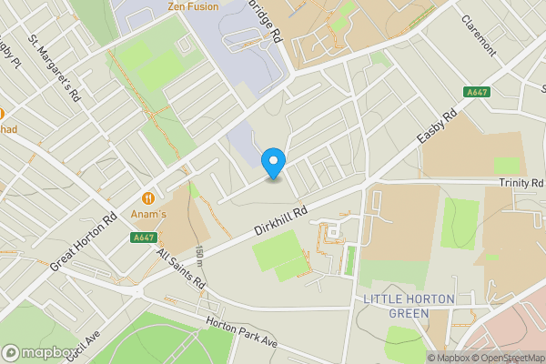 Map location for 33 Grantham Road, Bradford, West Yorkshire BD7 1RN
