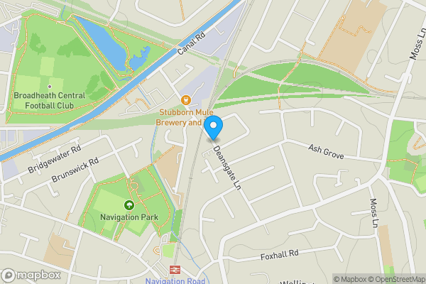 Map location for Deansgate Lane, Timperley