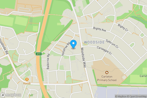 Map location for 50 Woodside Way, Glenrothes, Fife, KY7 5DF