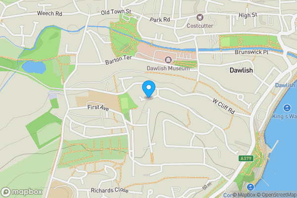 Map location for Westcliff Close, Dawlish, Devon, EX7 9EN