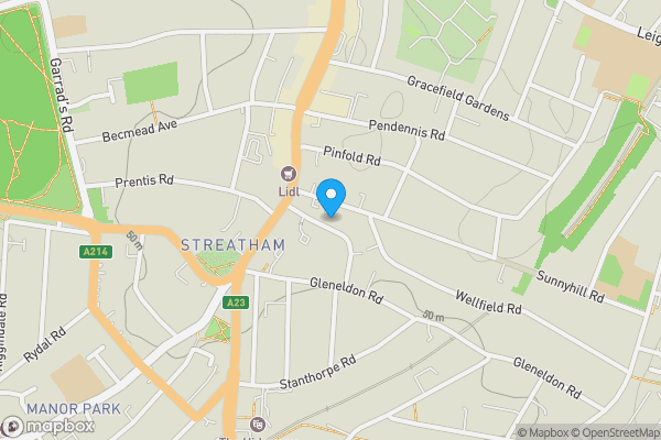 Map location for Flat 1, 29 Shrubbery Road, Streatham, London, SW16 2AS