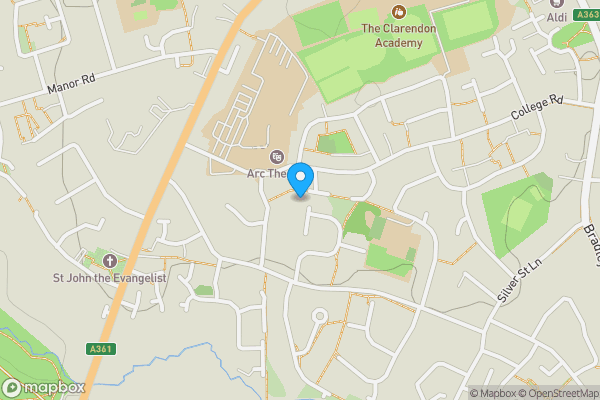 Map location for Land Adjacent to 44 Silver Birch Grove, Trowbridge, Wiltshire, BA14 0JQ