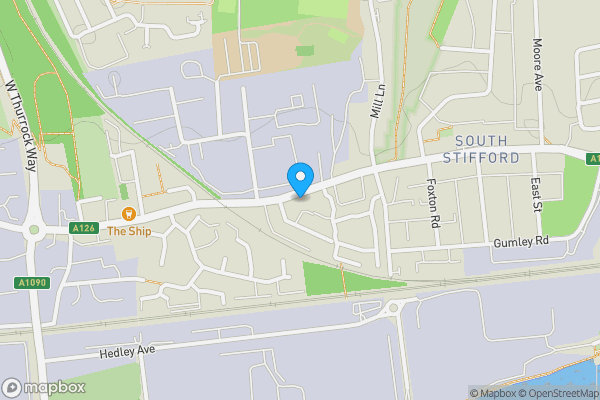 Map location for 521 London Road, Grays, Essex, RM20 4AD