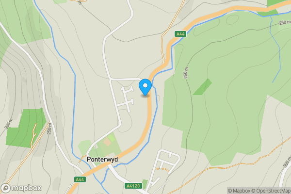 Map location for Birch Villa, Ponterwyd, Aberystwyth, Dyfed, SY23 3LA