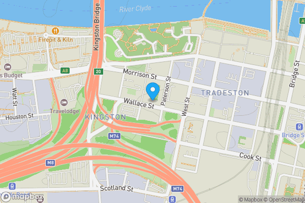 Map location for 220 Wallace Street, Flat 4-12, Glasgow City Centre, G5 8AJ