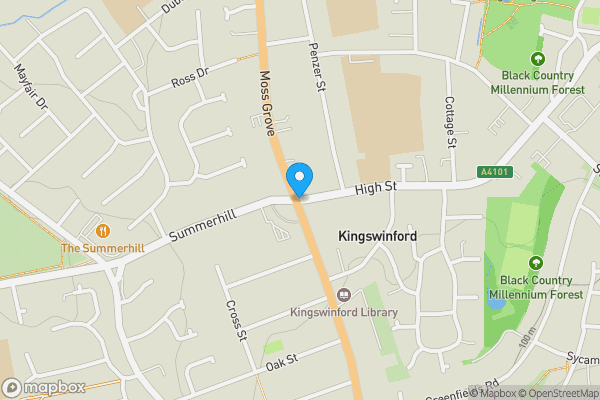 Map location for The Co-Operative, 779 High Street, Kingswinford, West Midlands, DY6 8AA