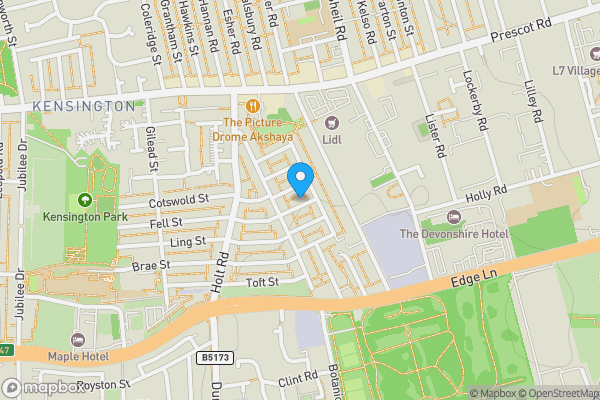 Map location for 11 Dial Street, Liverpool, Merseyside, L7 0EH L7 0EH