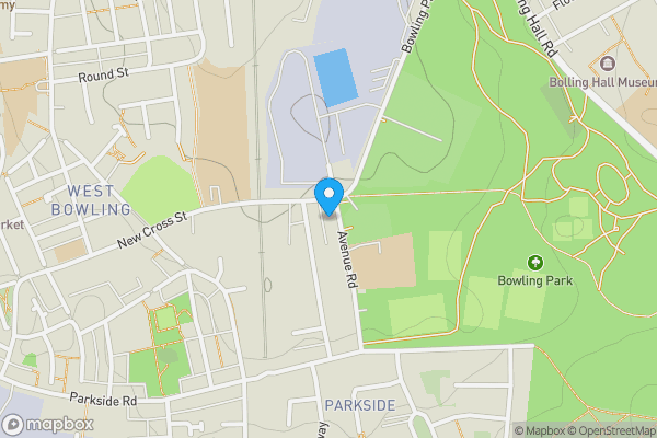 Map location for 12 Avenue Road, Bradford, West Yorkshire BD5 8DB