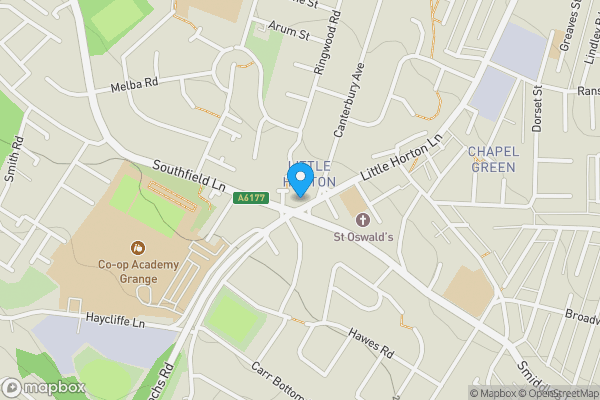 Map location for Former Pub and Cottage, 886-878 Little Horton Lane, Bradford, West Yorkshire BD5 9EL